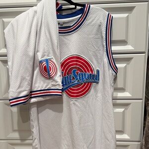 White Tune Squad Basketball Jersey